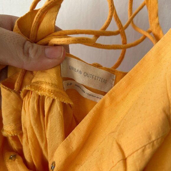 Urban Outfitters Trapeze Dress Womens Small Orange Strappy Side Zip V-neck - Picture 4 of 9